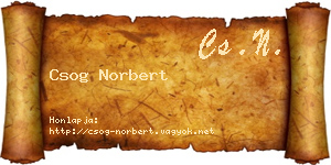 Csog Norbert névjegykártya