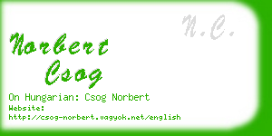 norbert csog business card